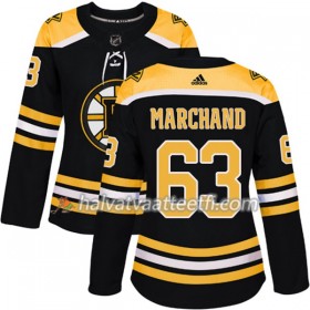 Naisten NHL Boston Bruins Pelipaita Brad Marchand 63 Adidas 2017-2018 Musta Authentic